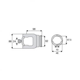 Machoire tube homocinétique 27x74.6/23.8x95