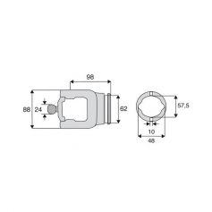 Machoire tube homocinétique 27x74.6/23.8x95 Machoire tube homocinétique 27x74.6/23.8x95