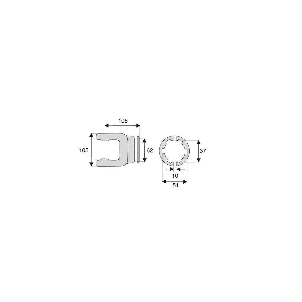 Machoire tube citron 30.2x92