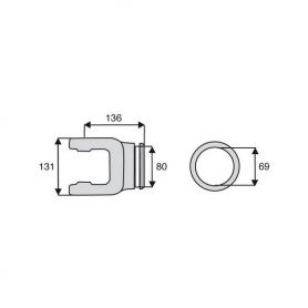 Machoire profil rond 41x118