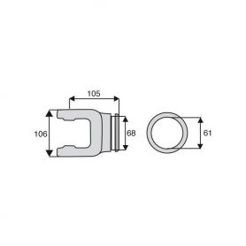 Machoire profil rond 35x94