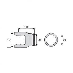 Machoire profil rond 41x108