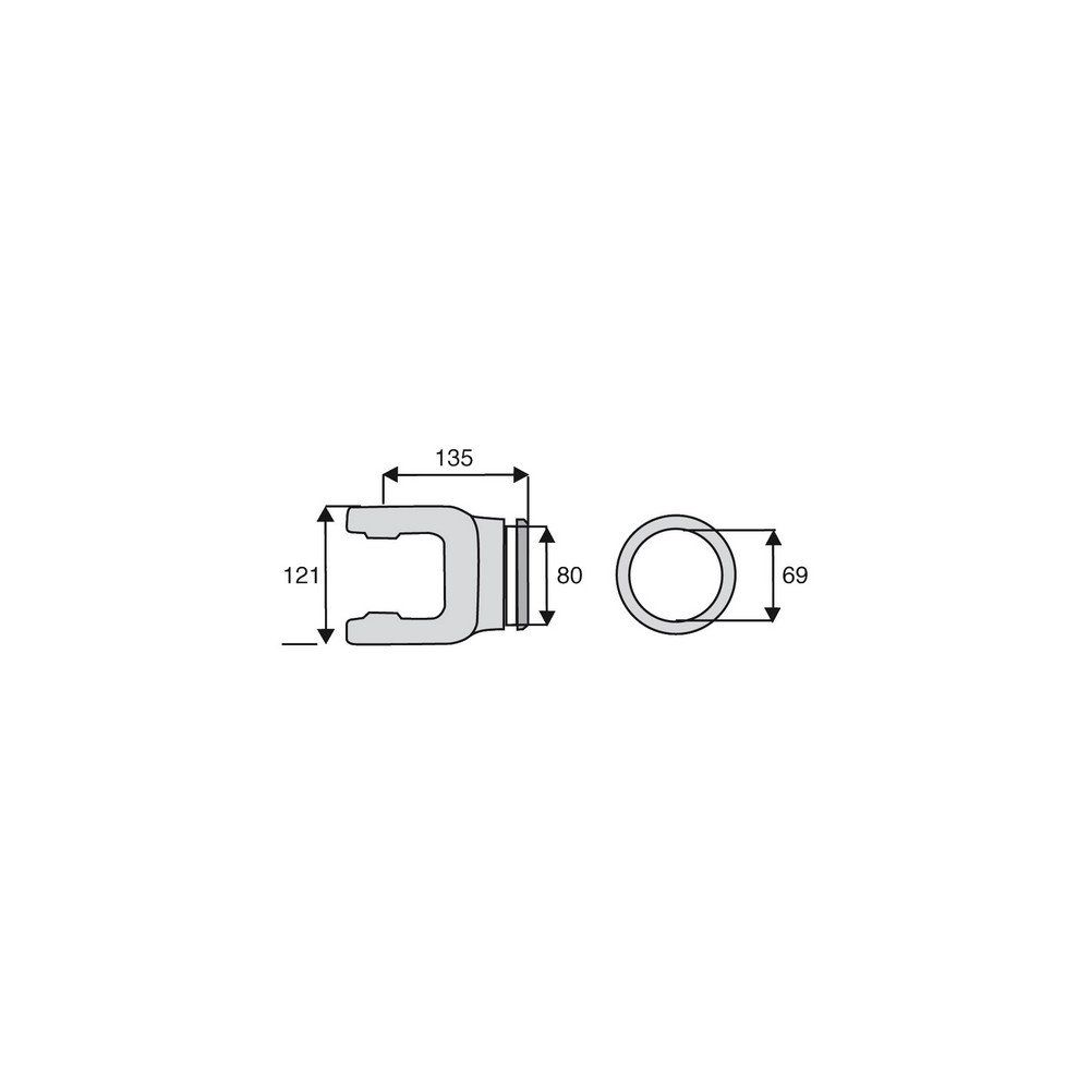 Machoire profil rond 41x108