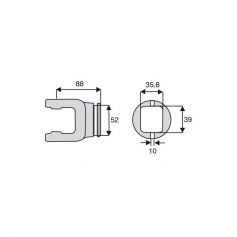 Machoire tube rectangulaire 27x74.6 Machoire tube rectangulaire 27x74.6