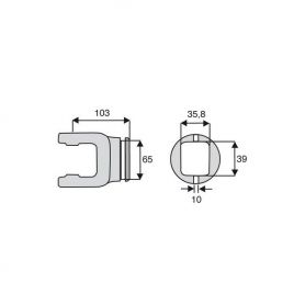 Machoire tube rectangulaire 30.2x92