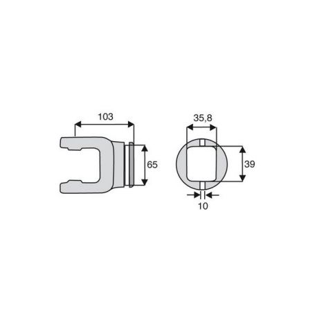Machoire tube rectangulaire 30.2x92 Machoire tube rectangulaire 30.2x92