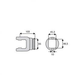 Machoire tube rectangulaire 30.2x92
