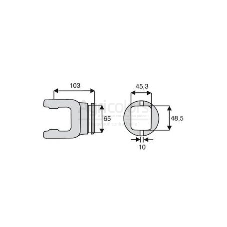 Machoire tube rectangulaire 30.2x92 Machoire tube rectangulaire 30.2x92