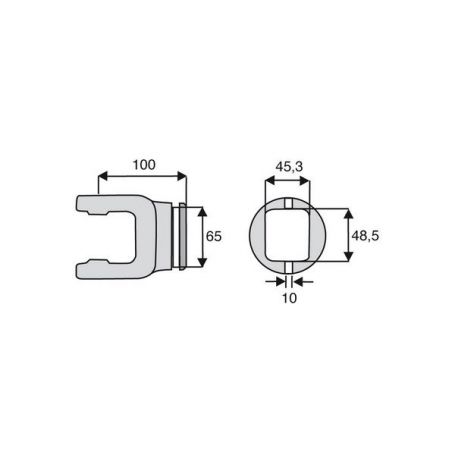 Machoire tube rectangulaire 27x74.6 Machoire tube rectangulaire 27x74.6