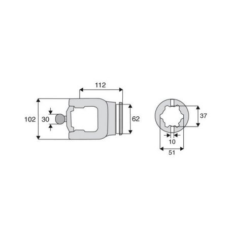 Machoire tube homocinétique 36x89/32x110 Machoire tube homocinétique 36x89/32x110