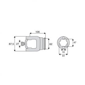 Machoire tube homocinétique 32x76/27x98
