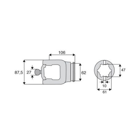 Machoire tube homocinétique 32x76/27x98 Machoire tube homocinétique 32x76/27x98