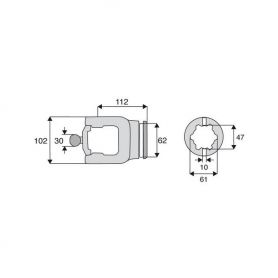 Machoire tube homocinétique 36x89/32x110