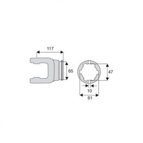 Machoire tube étoile 34x106.5