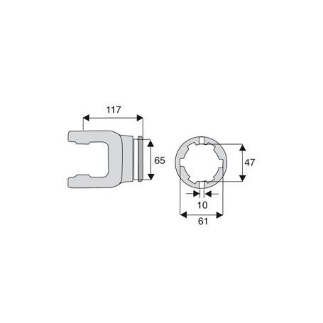 Machoire tube étoile 34x106.5 Machoire tube étoile 34x106.5
