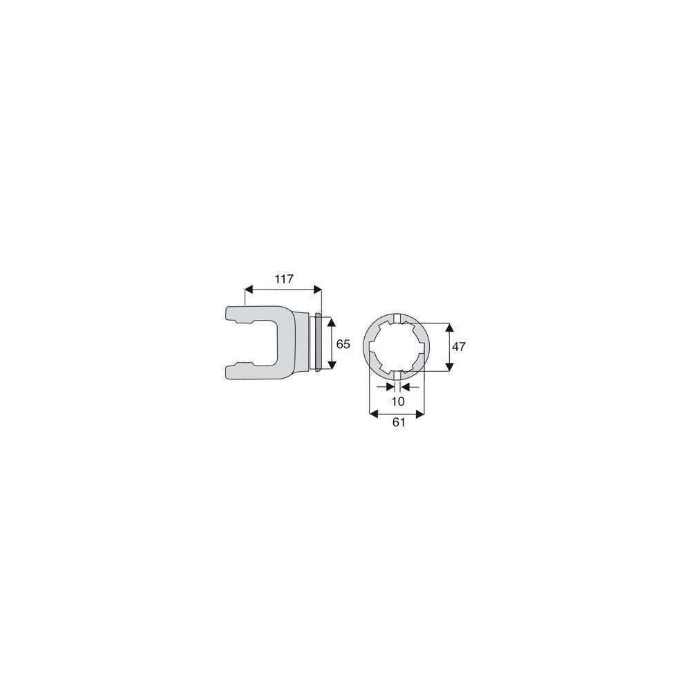 Machoire tube étoile 34x106.5
