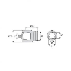 Machoire tube homocinétique 32x76/27x98
