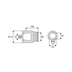 Machoire tube homocinétique 32x76/27x98 Machoire tube homocinétique 32x76/27x98