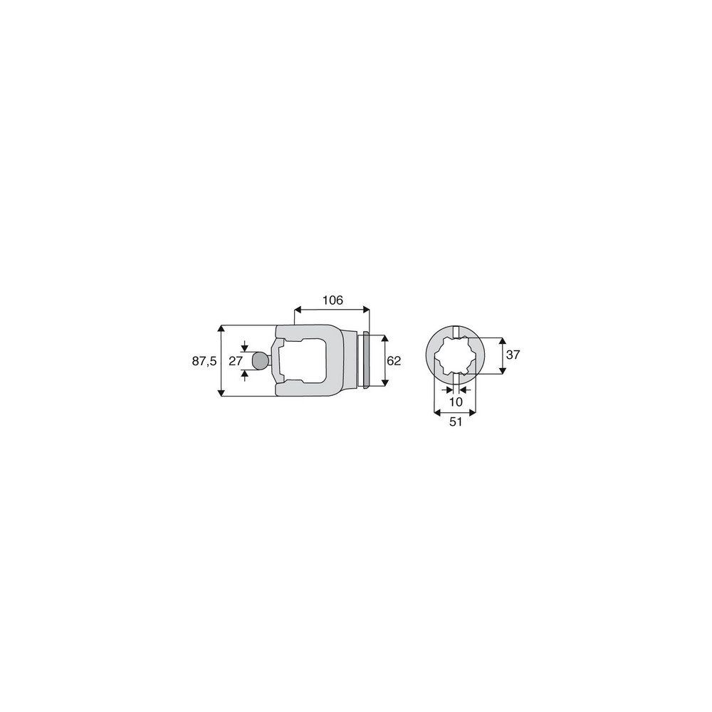 Machoire tube homocinétique 32x76/27x98