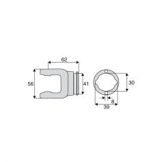 Machoire tube citron 18x47 Machoire tube citron 18x47