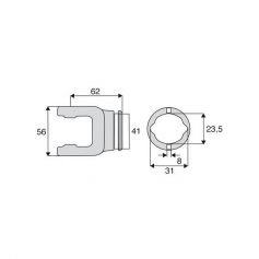 Machoire tube citron 18x47 Machoire tube citron 18x47