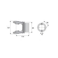 Machoire tube quadrilobé 35x94 Machoire tube quadrilobé 35x94