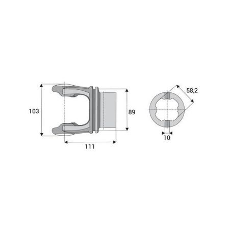 Machoire tube quadrilobé 30.2x92 Machoire tube quadrilobé 30.2x92