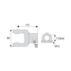 Machoire cannelée avec dimensions croisillon 30.2x80 Machoire cannelée avec dimensions croisillon 30.2x80
