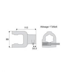 Machoire cannelée avec dimensions croisillon 30.2x80 Machoire cannelée avec dimensions croisillon 30.2x80
