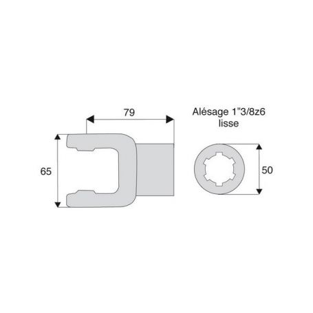 Mâchoire cannelée 22x54 - 1"3/8z6 - Benzi Mâchoire cannelée 22x54 - 1"3/8z6 - Benzi