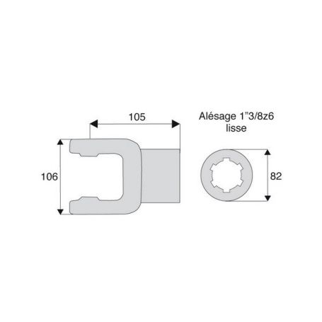 Mâchoire cannelée 30.2x92 - Fixation lisse - 1"3/8z6 - Benzi Mâchoire cannelée 30.2x92 - Fixation lisse - 1"3/8z6 - Benzi