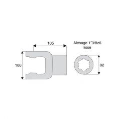Mâchoire cannelée 30.2x92 - Fixation lisse - 1"3/8z6 - Benzi Mâchoire cannelée 30.2x92 - Fixation lisse - 1"3/8z6 - Benzi