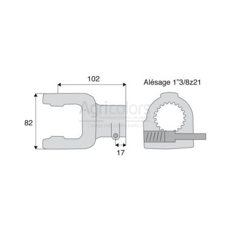 Mâchoire cannelée 27x70 - 1"3/8z21 - Benzi Mâchoire cannelée 27x70 - 1"3/8z21 - Benzi