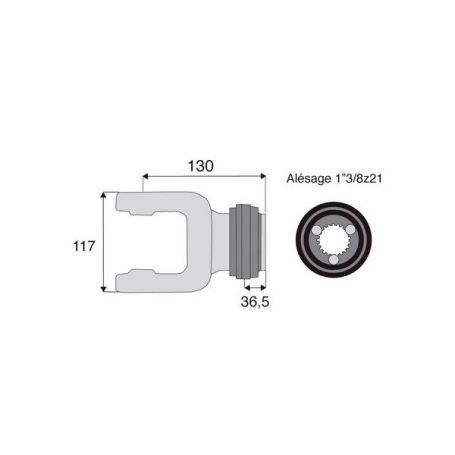 Mâchoire cannelée 30.2x92 mm - fixation à billes - 1"3/8z21 - Benzi Mâchoire cannelée 30.2x92 mm - fixation à billes - 1"3/8z21 - Benzi