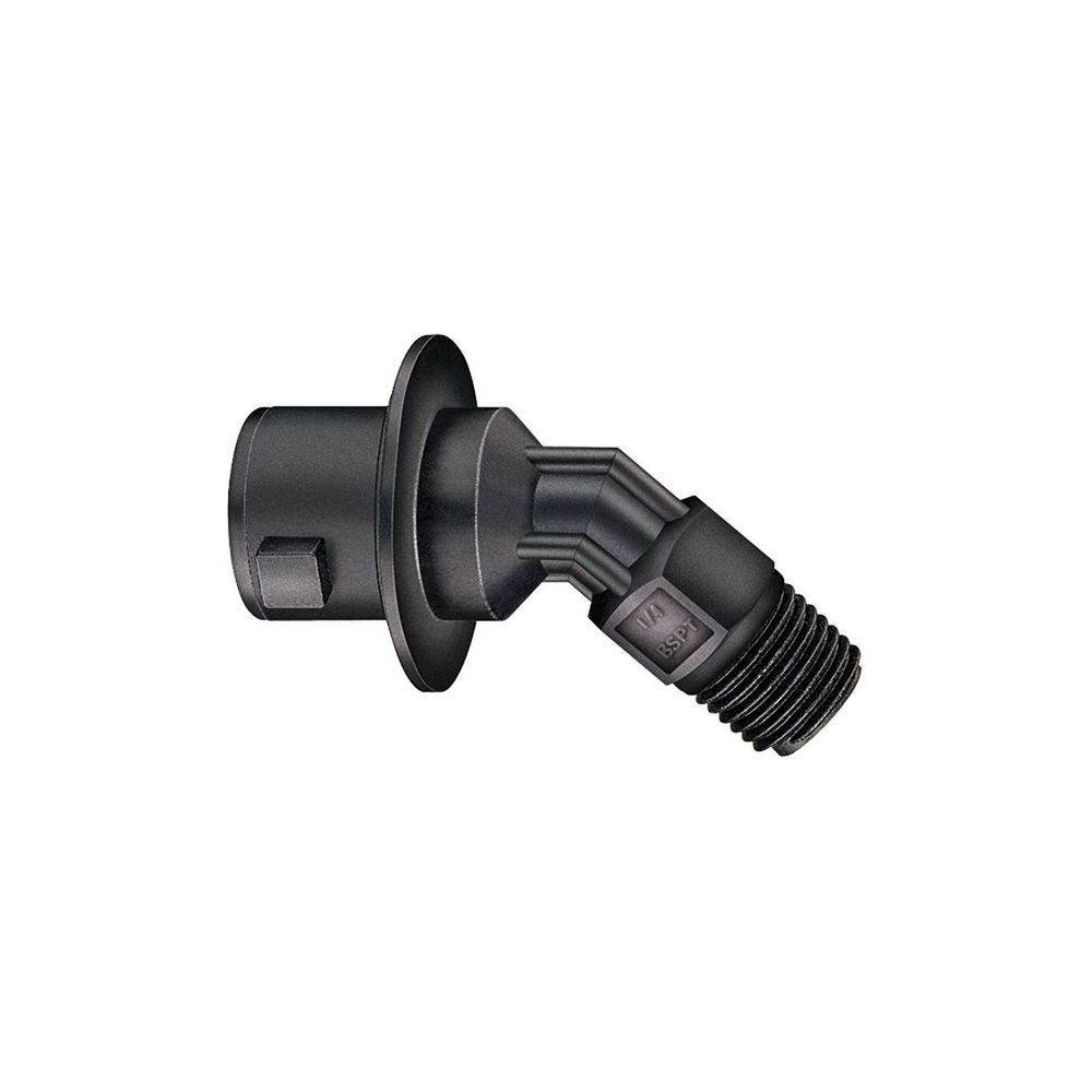 Adaptateur 1/4'' M x 1/4 tour coudé 45°