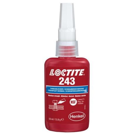 LOCTITE 243 - FREIN FILET BLEU 5ML RÉSISTANCE MOYENNE LOCTITE 243 - FREIN FILET BLEU 5ML RÉSISTANCE MOYENNE