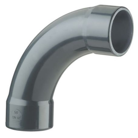 COUDE 90° F/F À COLLER 50 GRAND RAYON