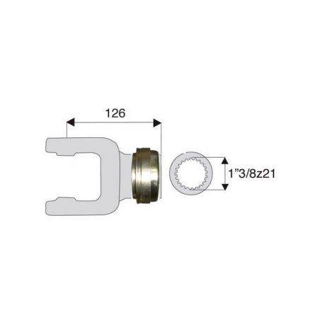 Mâchoire cannelée 35x106.5mm - Fixation à billes - 1"3/8z21 Longueur : 126mm - Benzi Mâchoire cannelée 35x106.5mm - Fixation à billes - 1"3/8z21 Longueur : 126mm - Benzi