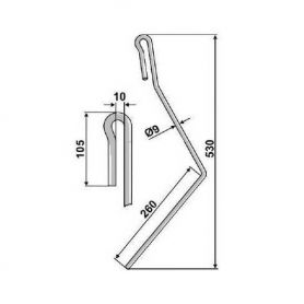 FLEXI DOIGT 9X345/270 DR EXT Réf. 963437 AMAZONE