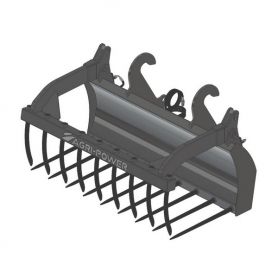 Fourche à grappin AP-FG avec dents largeur 1700 FARESIN