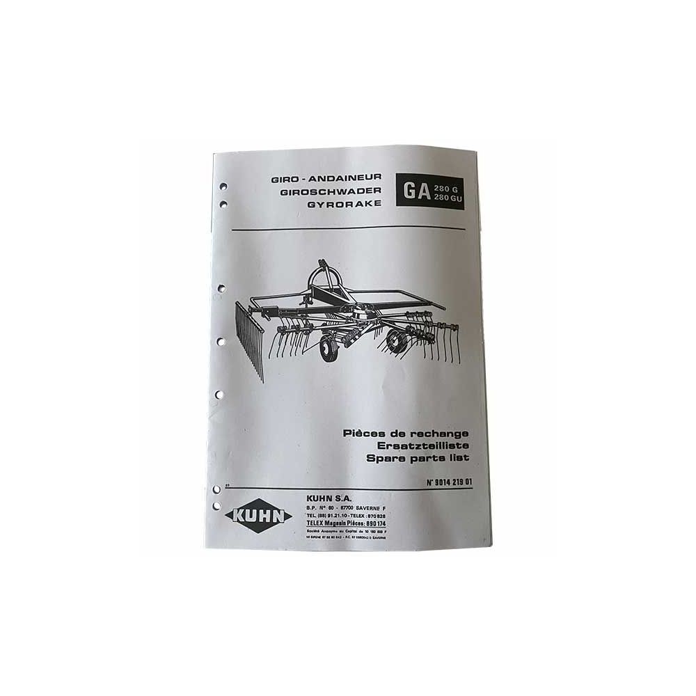 CATALOGUE PDR GA280G RÉF.  9014219 - KUHN