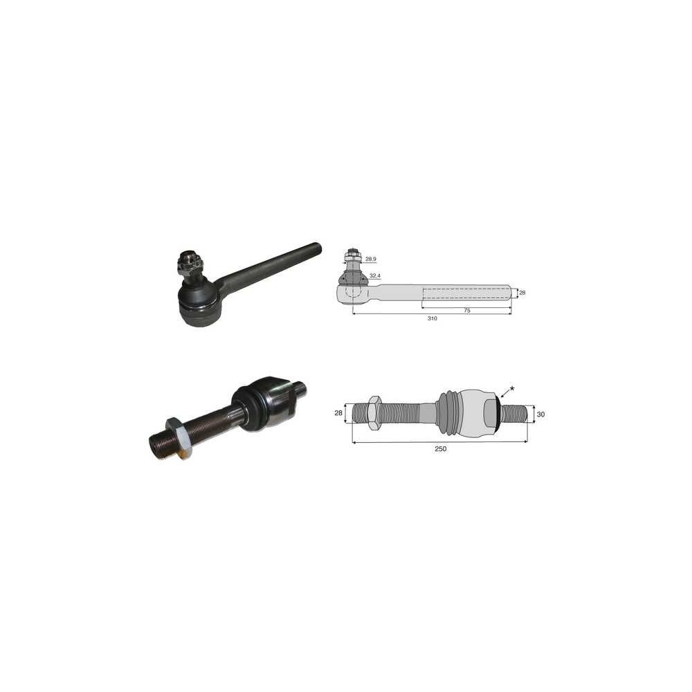 ROTULE + JOINT AXIAL RÉF. AZ57196 POUR JOHN DEERE