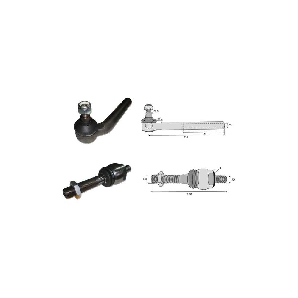 ROTULE + JOINT AXIAL RÉF. AZ57195 POUR JOHN DEERE
