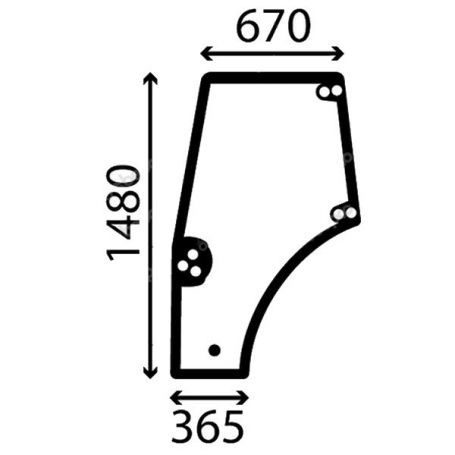 VITRE PORTE GAUCHE RÉF. 87620234 POUR NEW HOLLAND VITRE PORTE GAUCHE RÉF. 87620234 POUR NEW HOLLAND