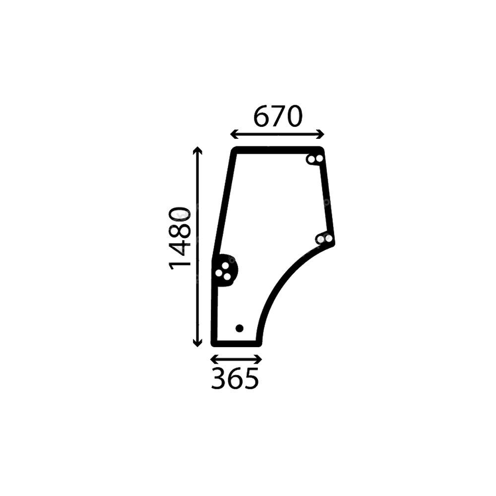 VITRE PORTE GAUCHE RÉF. 87620234 POUR NEW HOLLAND