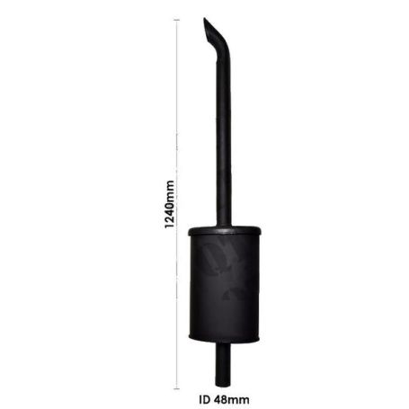 Pot d'échappement Ford 4600 - Peinture noire pour FORD