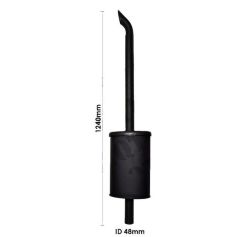 Pot d'échappement Ford 4600 - Peinture noire pour FORD