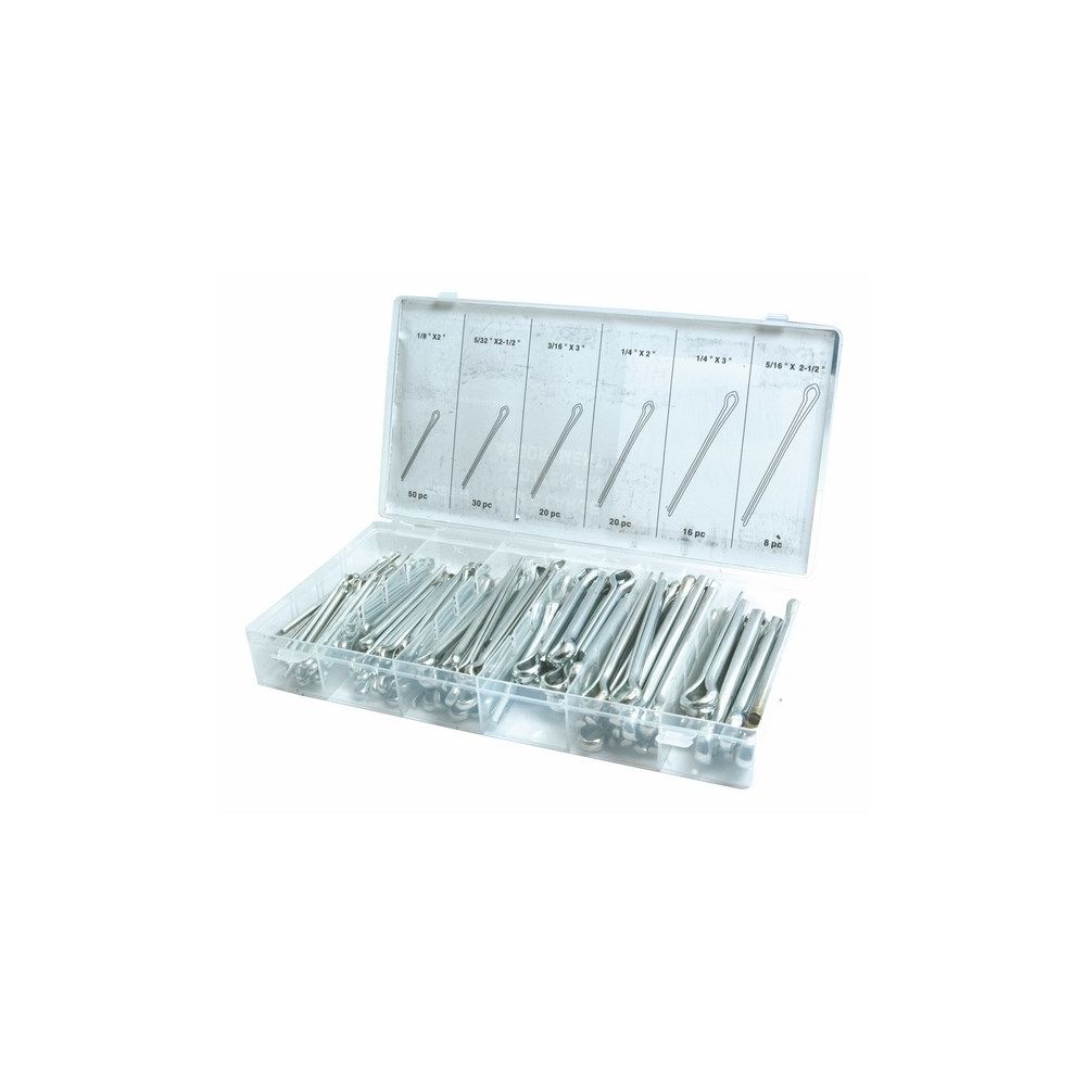COFFRET DE GOUPILLES FENDUES 144 PIECES