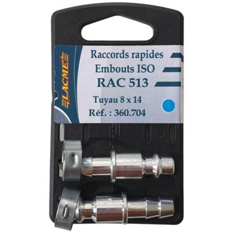 RACCORD 513 TUYAU 8X14 360704 - LACMÉ