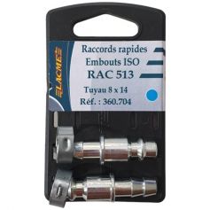 RACCORD 513 TUYAU 8X14 360704 - LACMÉ